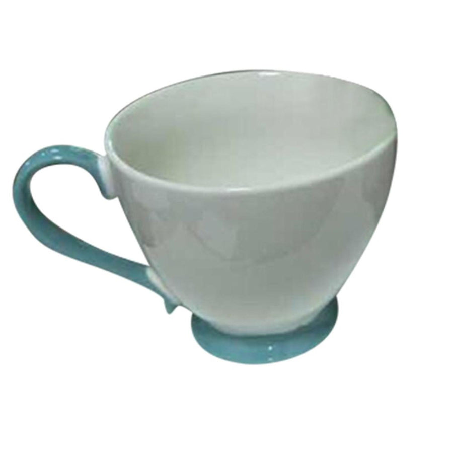 Tazón Loza Blanco/Celeste 9x9cm 350ml