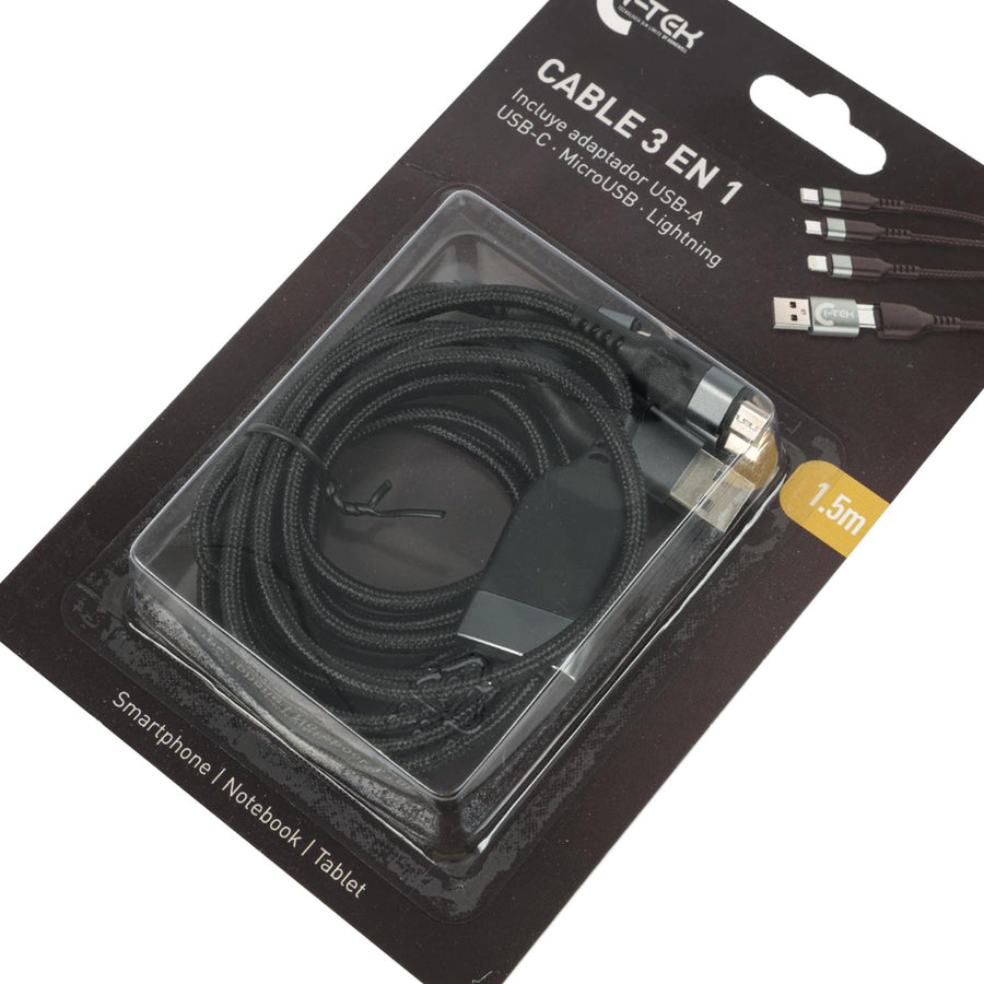 Cable de Carga Universal USB-A 3 en 1(1.5M)