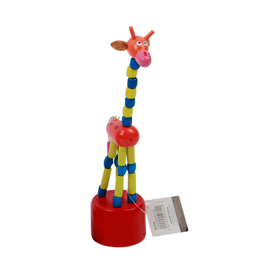 Jirafa de Juguete de Madera Naranja 17cm
