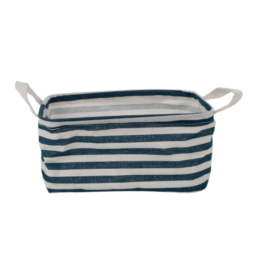 Cesto Organizador Plegable de Genero Rayas Azules 28x20x14cm