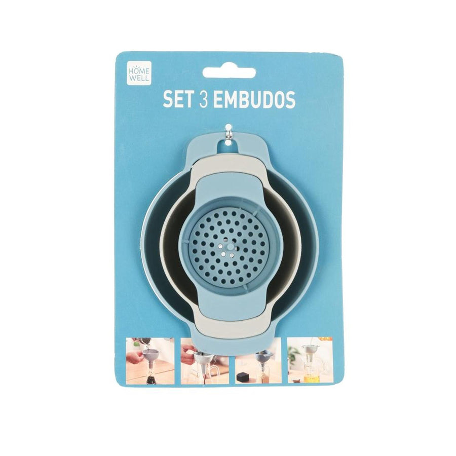 Set de 3 Embudos con Filtro