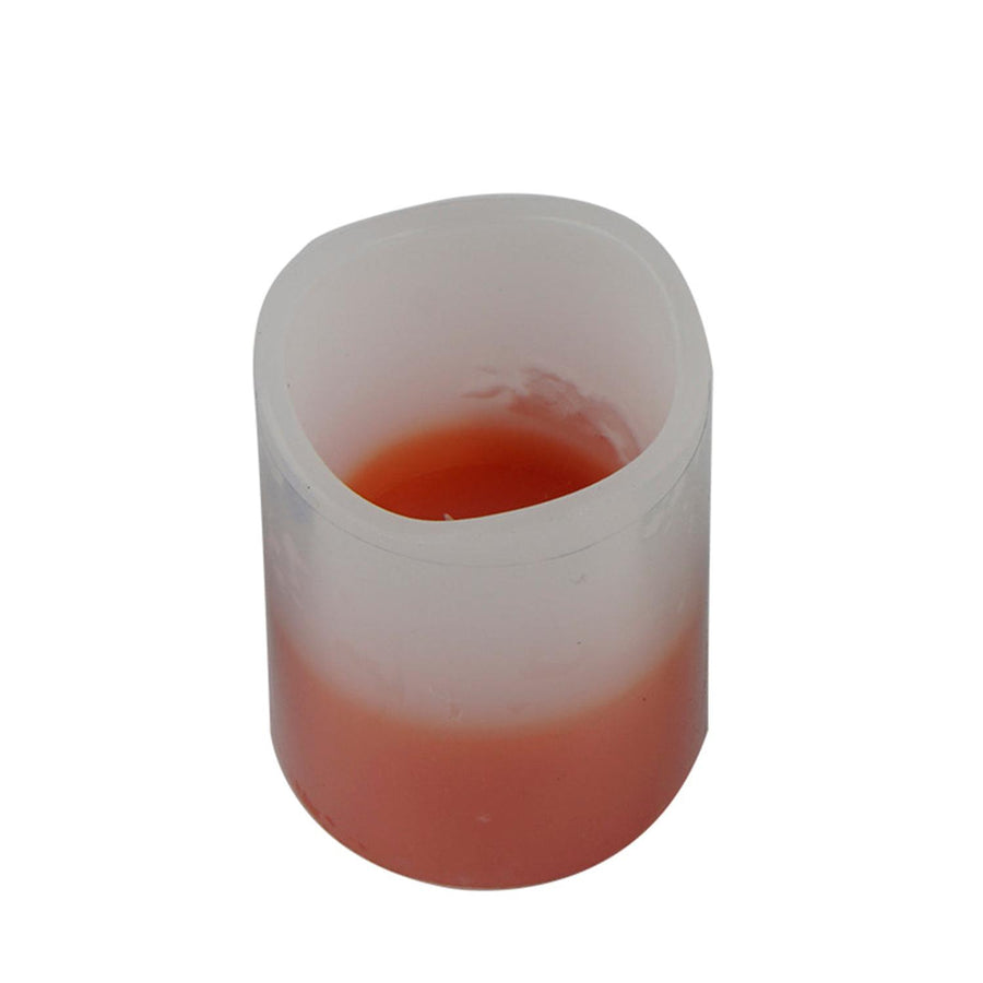 Vela LED a Pila Decorativa Naranja 6.5x5x5cm