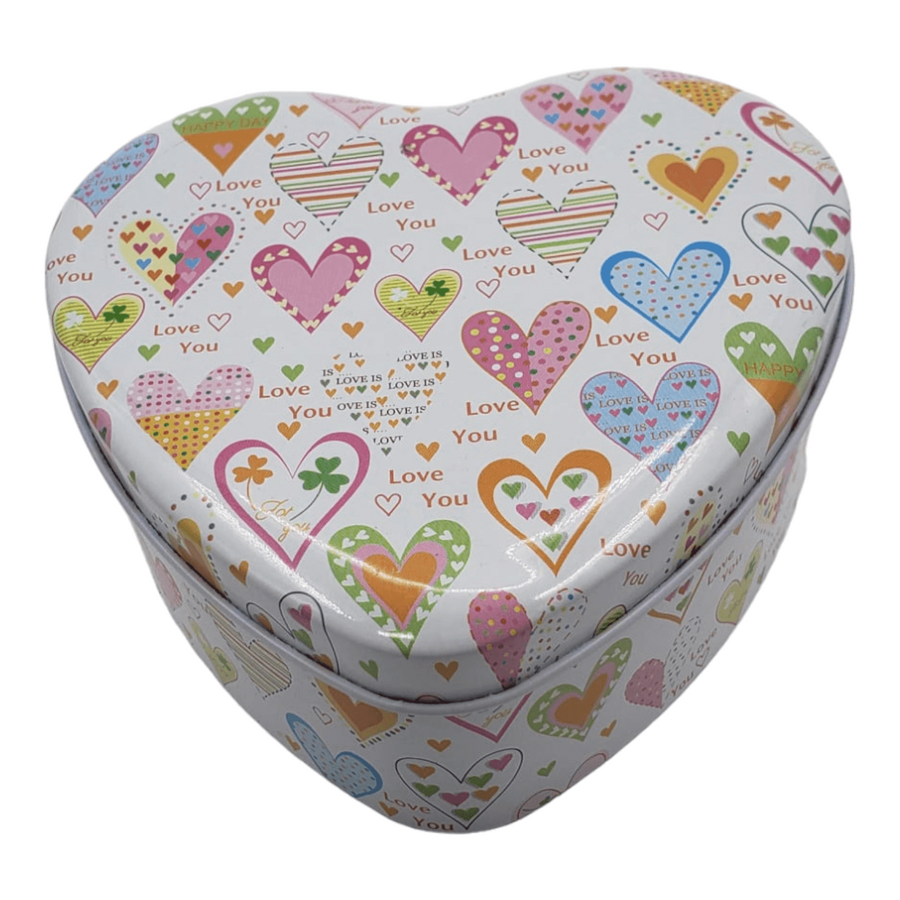 Set Cajas Diseño Corazon Metal 12x11x5cm (3u)