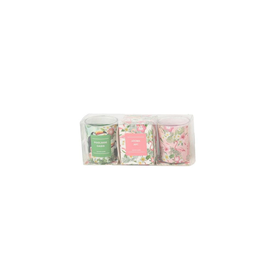 Set de Velas Aromáticas Diseño Tropical