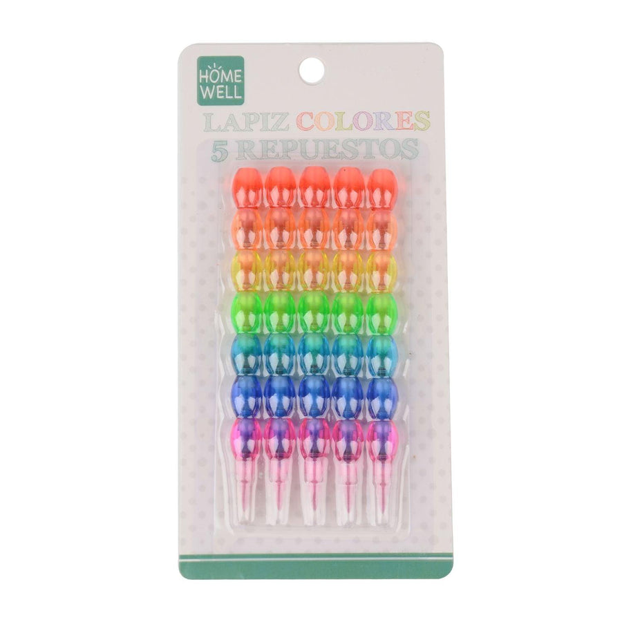 Lápiz Colores con Repuestos (5u)