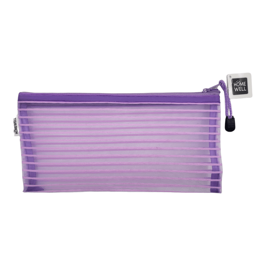 Estuche Traslúcido Rayado Morado