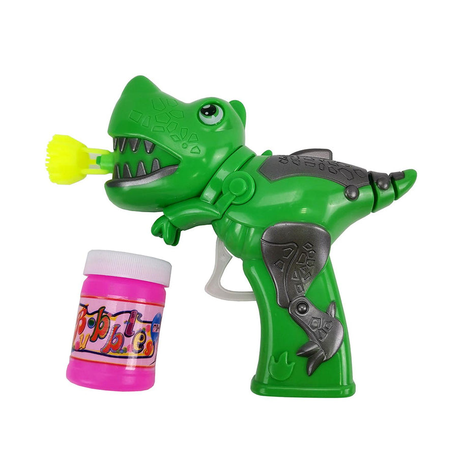 Pistola Burbujas Dinosaurio Verde