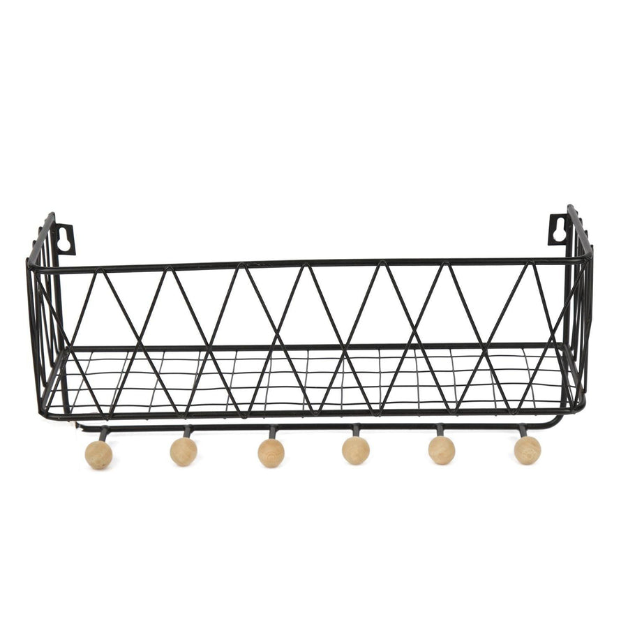 Repisa Metal Negro 35.5x16.5x12cm