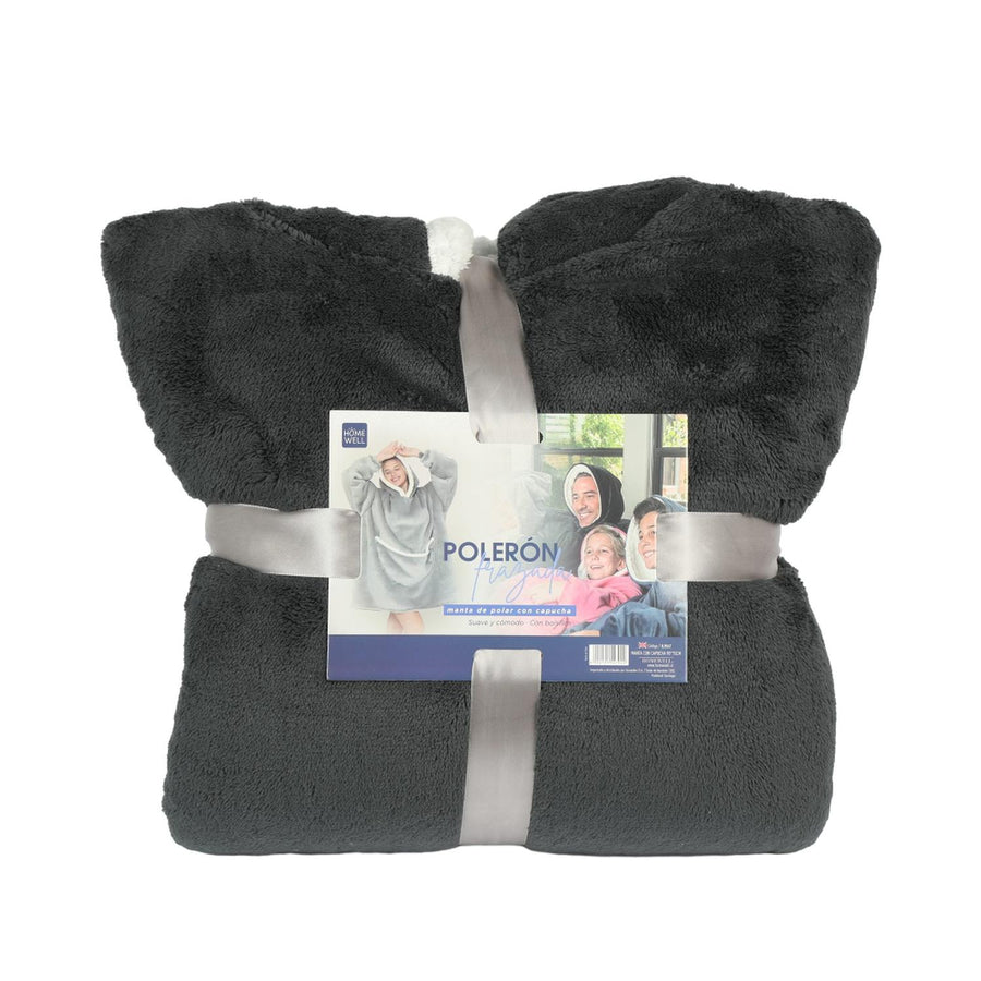 Manta Capucha Black