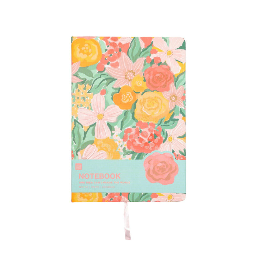 Libreta Diseño Flores 21*14.5 96 Hojas