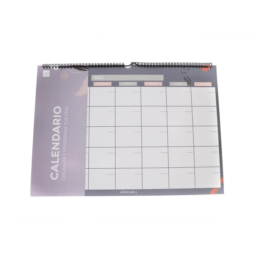 Calendario Espiral Negro con Lapiz 50*35cm