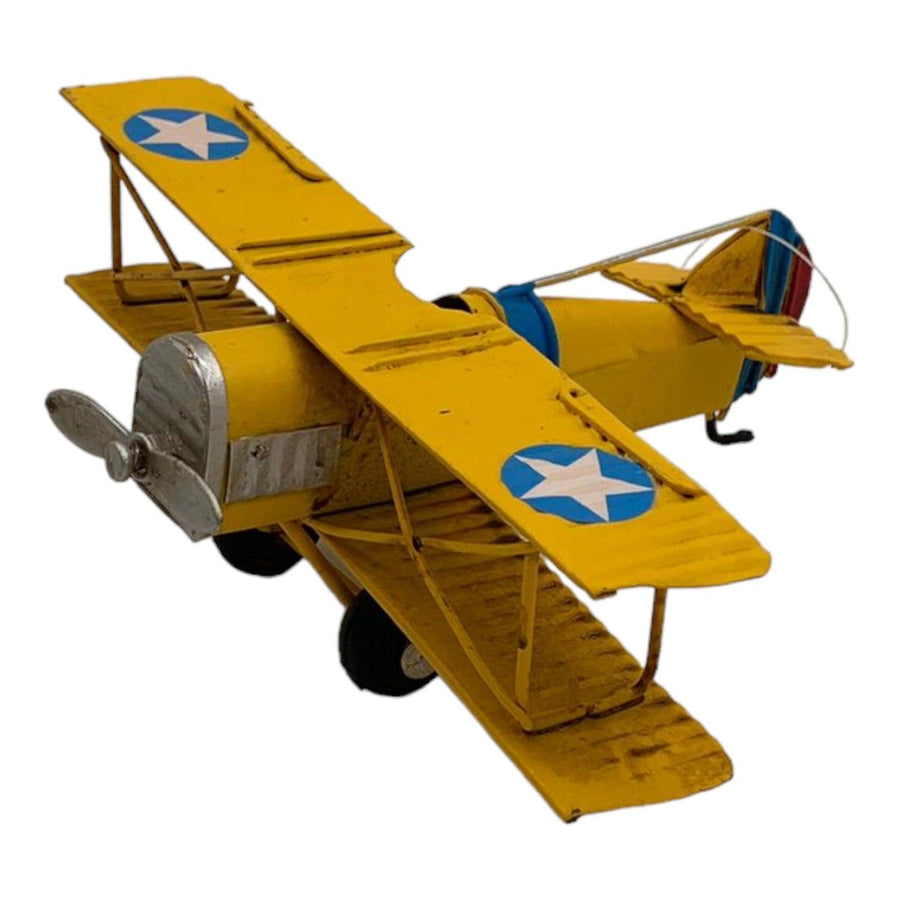 Avion Metal Deco Amarillo 16*13*6Cm