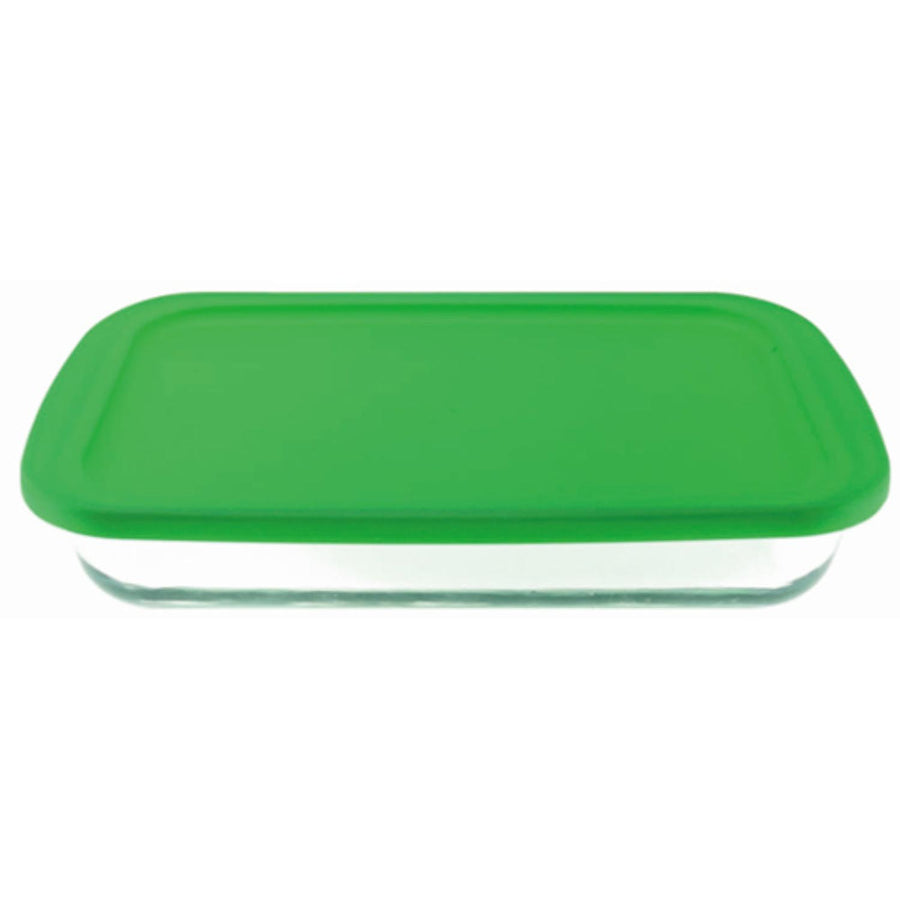 Fuente Vidrio Rectangular Con Tapa 2 L