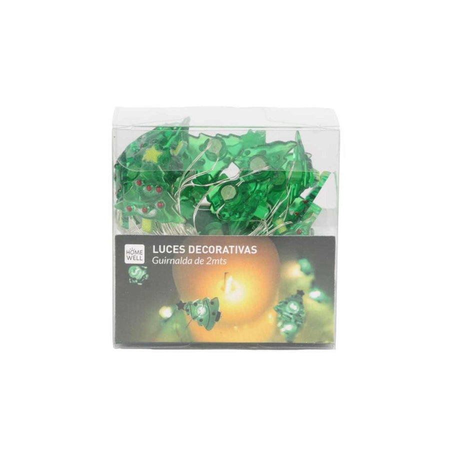 Guirnalda de Luces con Árboles de Navidad 2 m con 20 Luces