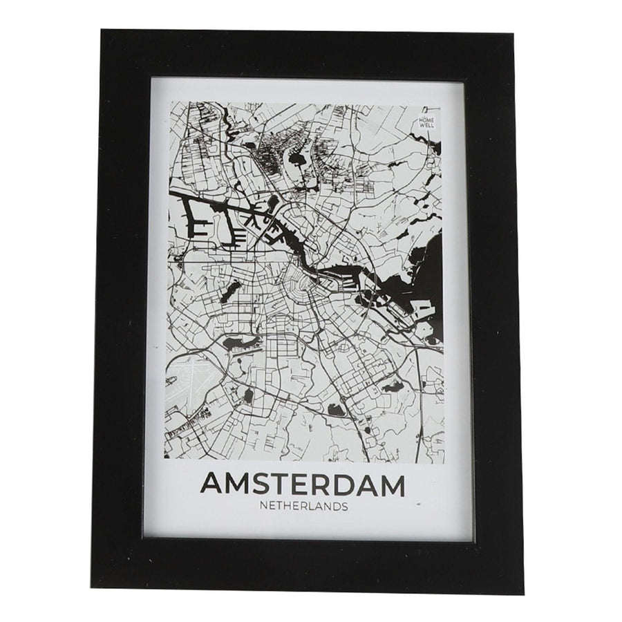 Marco Mapa de Ámsterdam Holanda 20.4x15.4x2cm