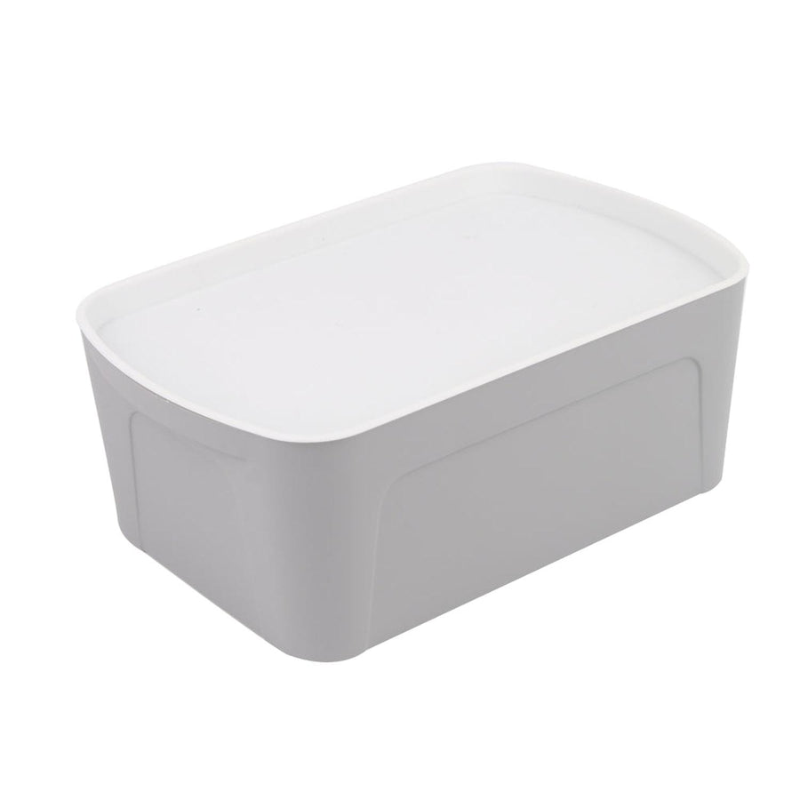 Caja Organizadora Gris con Tapa 18x27x10cm