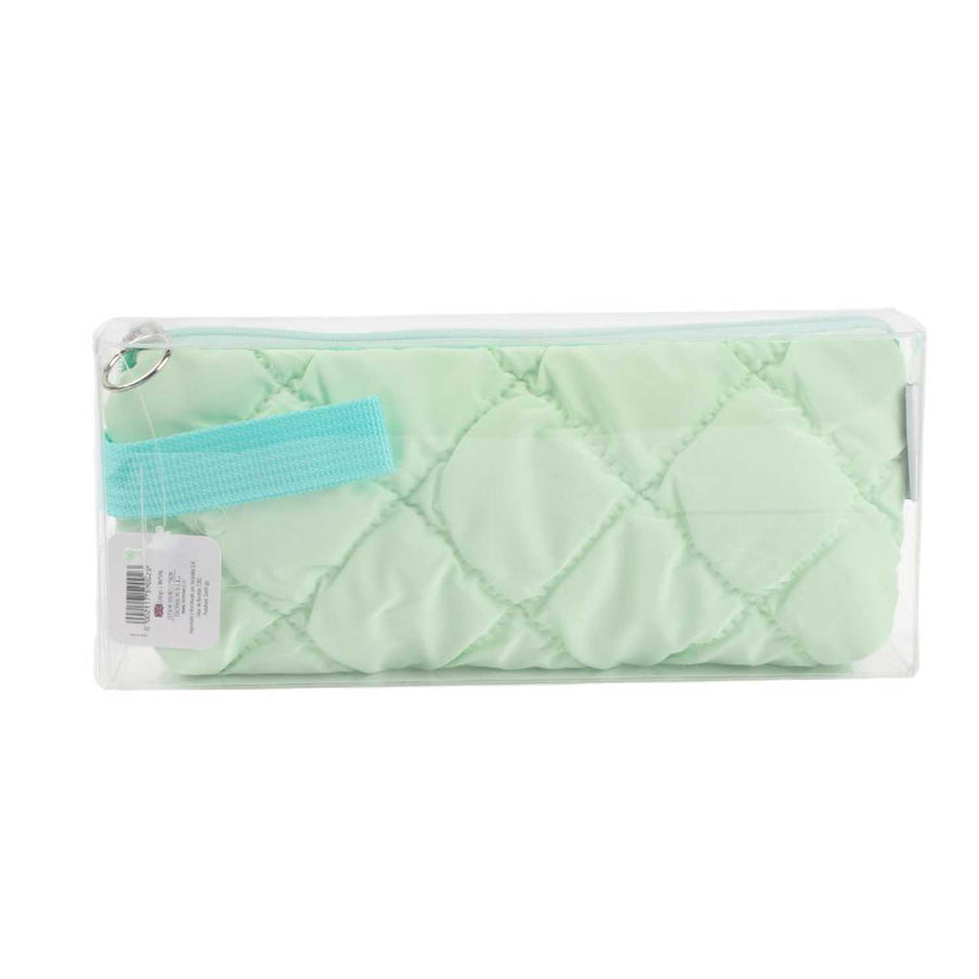 Estuche Acolchado Verde Pastel 21x10cm