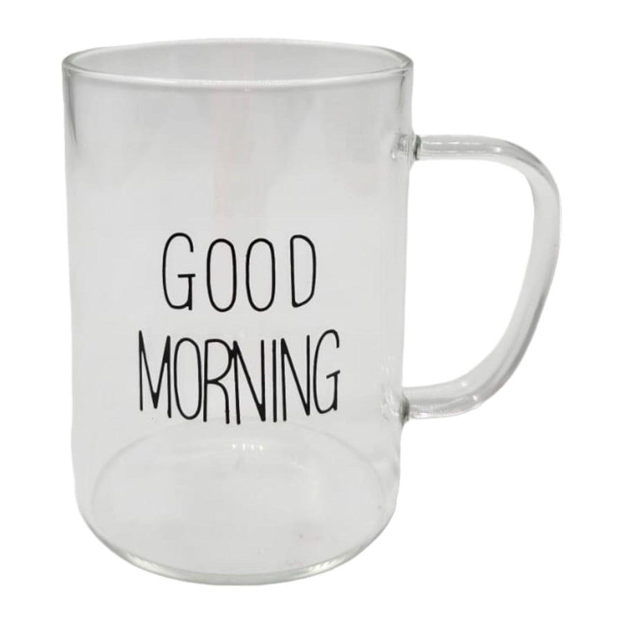 Taza Vidrio Diseño Good Morning 300ml