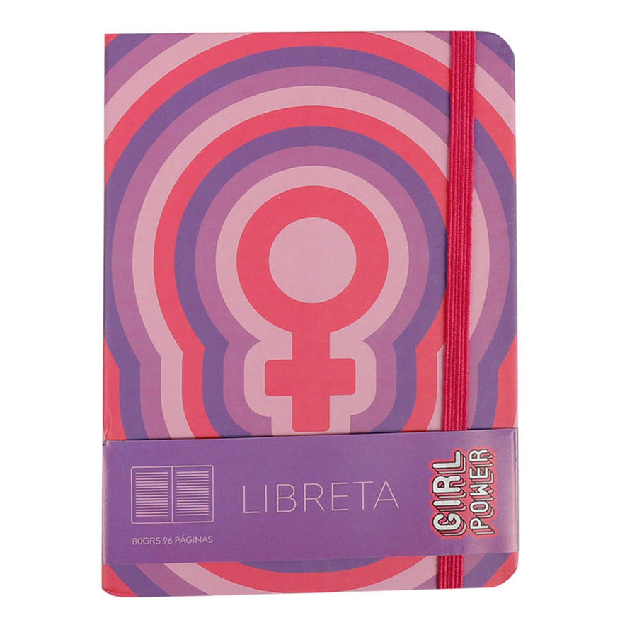 Libreta Tapa Dura Rayada Girl Power 14.5x10.5cm (96 pag)