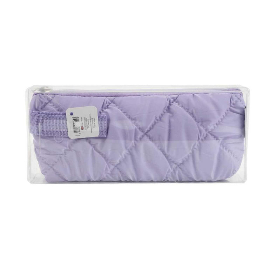 Estuche Acolchado Lila Pastel 21x10cm