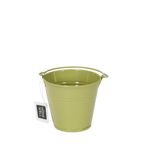 Balde de Metal Verde Menta