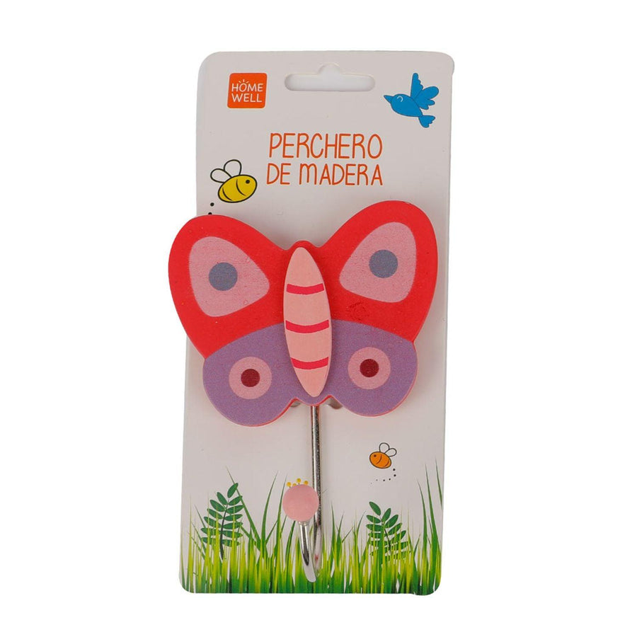 Perchero Madera Mariposa