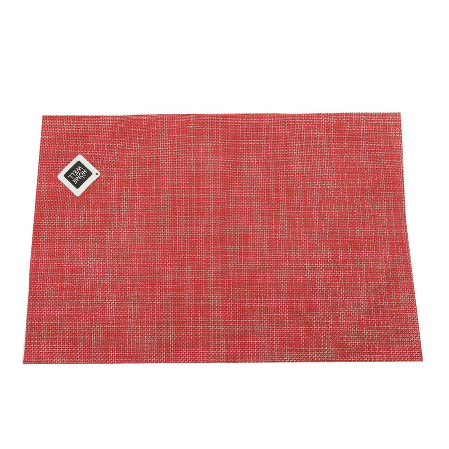 Individual Tejido de Plástico Rojo 30x45cm