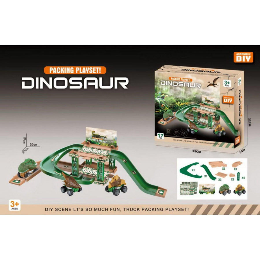 Pista autos dinosaurios 17 PCS