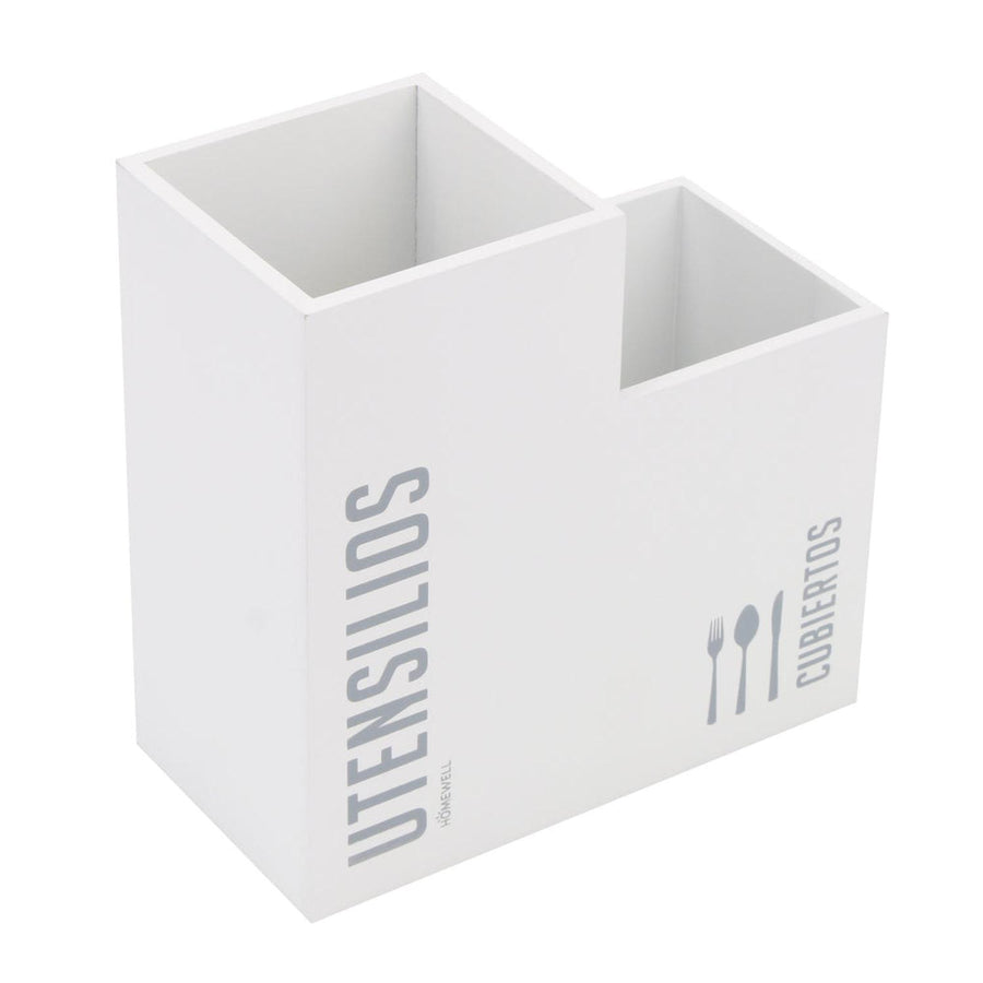 Porta Utensilios de Cocina Blanco 20x10x20cm