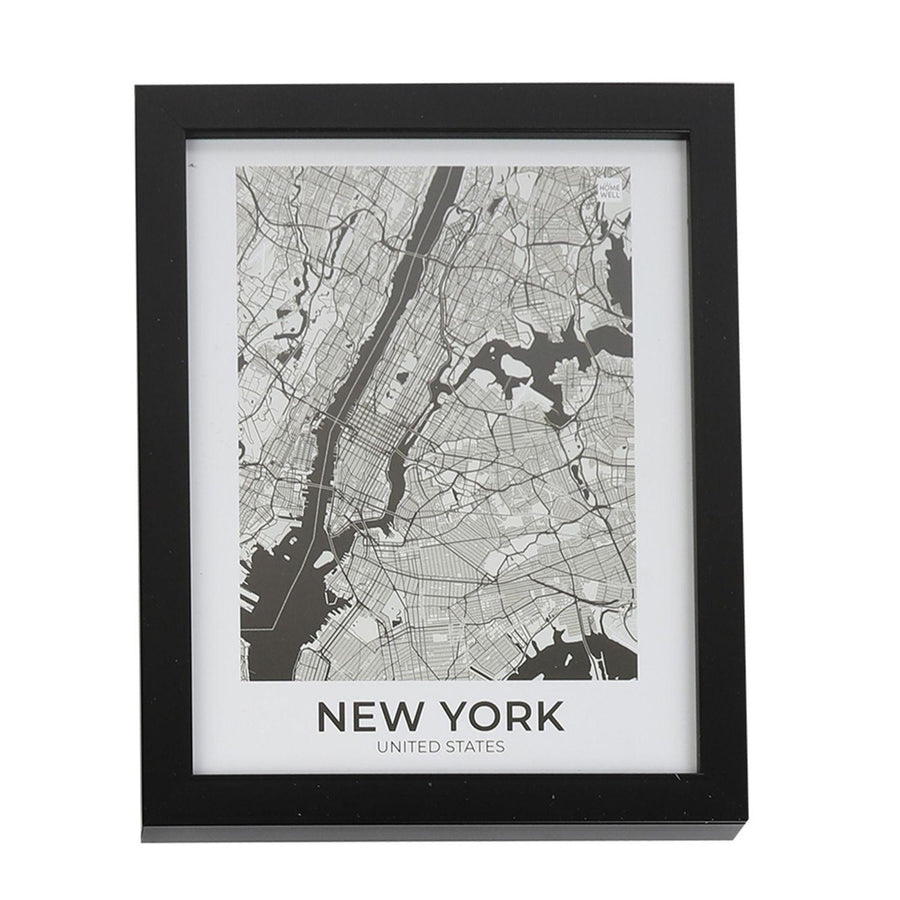 Marco Mapa de New York EEUU 28x23x2cm
