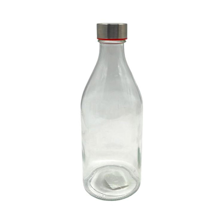 Botella Vidrio 1LT Tapa Roja