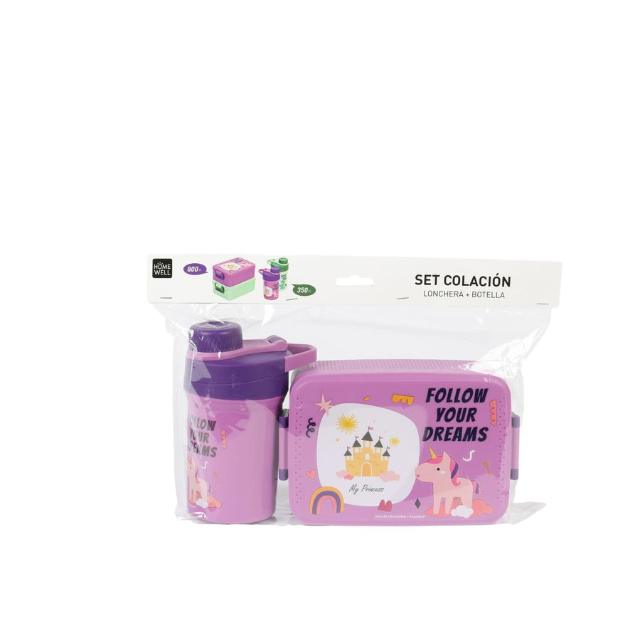 Set Infantil Lunch & Fun Morado