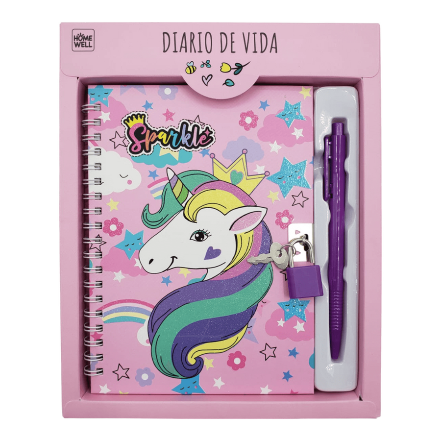 Diario de vida Rosado 22x18cm 45 Hojas