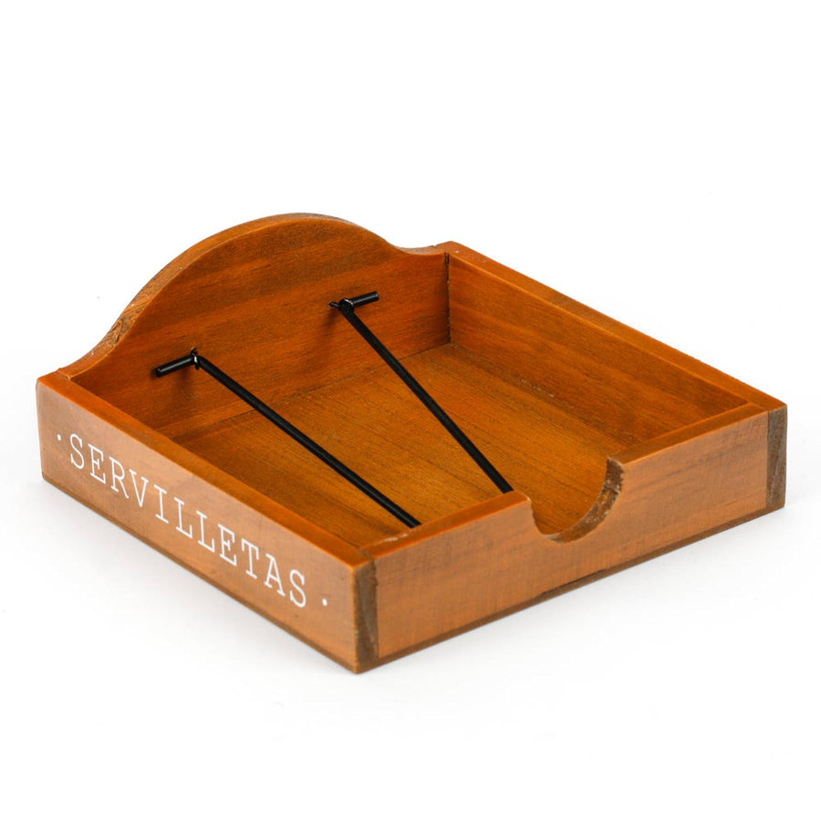 Servilletero de Madera 18x18x7.3cm