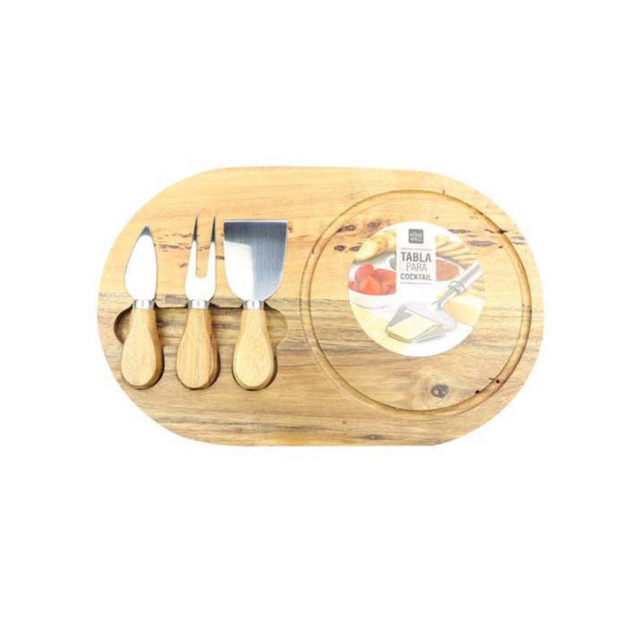 Tabla Picoteo Cocktail Madera Utensilios 33x21cm
