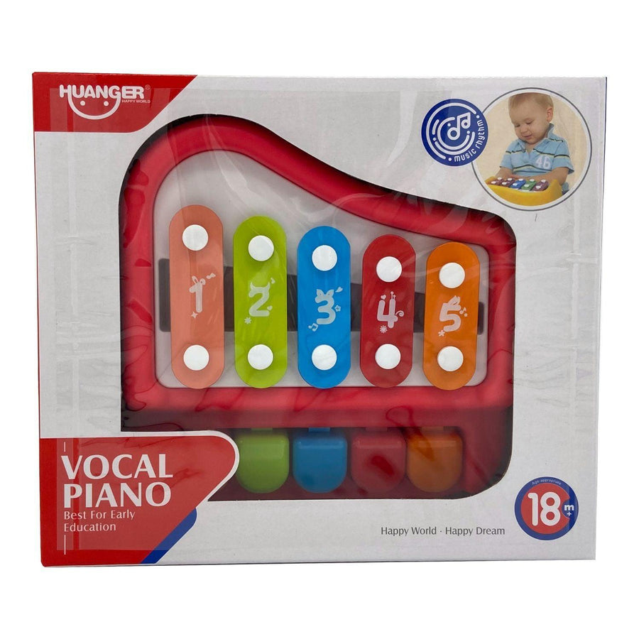 Piano y Xilófono Musical Infantil Rojo