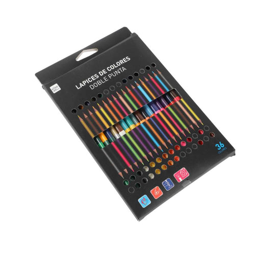 Lápices De Colores Doble Punta 18 Piezas 17.4cm