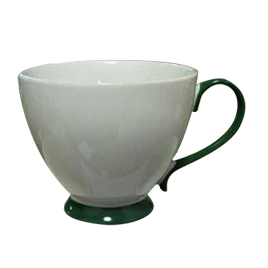 Tazón Loza Blanco/Verde 9x9cm 350ml