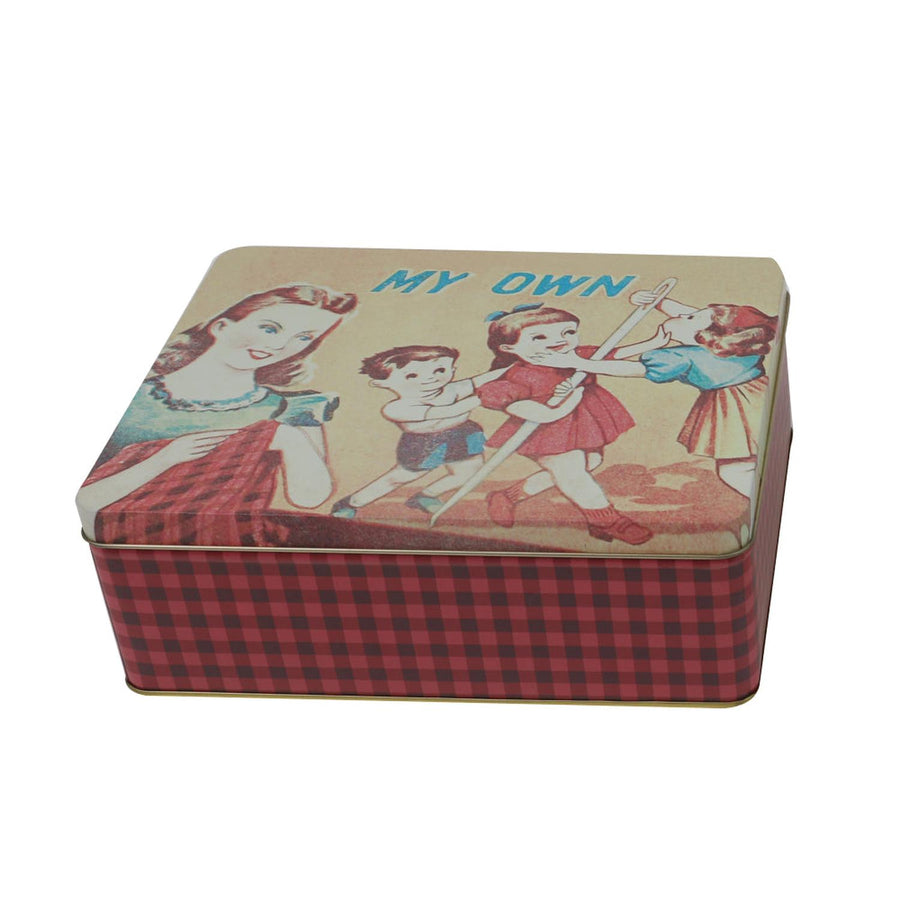 Caja Organizadora Roja de Metal 19.5x15.5x7cm