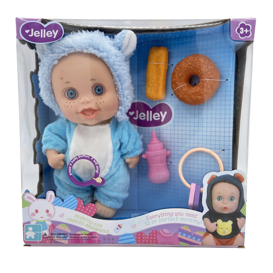 Muñeca Con Sonido y Accesorios Azul