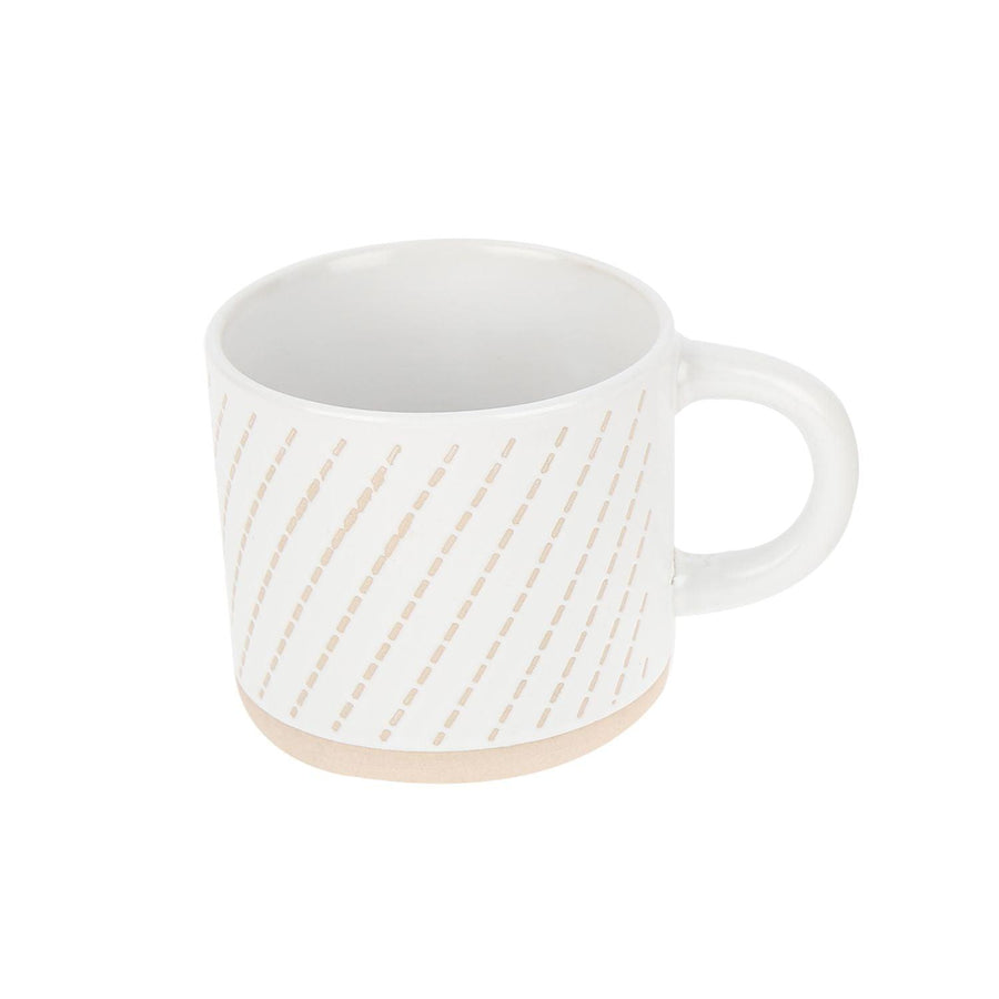 Tazón Loza Blanco Rayas 9.8cm 330ml