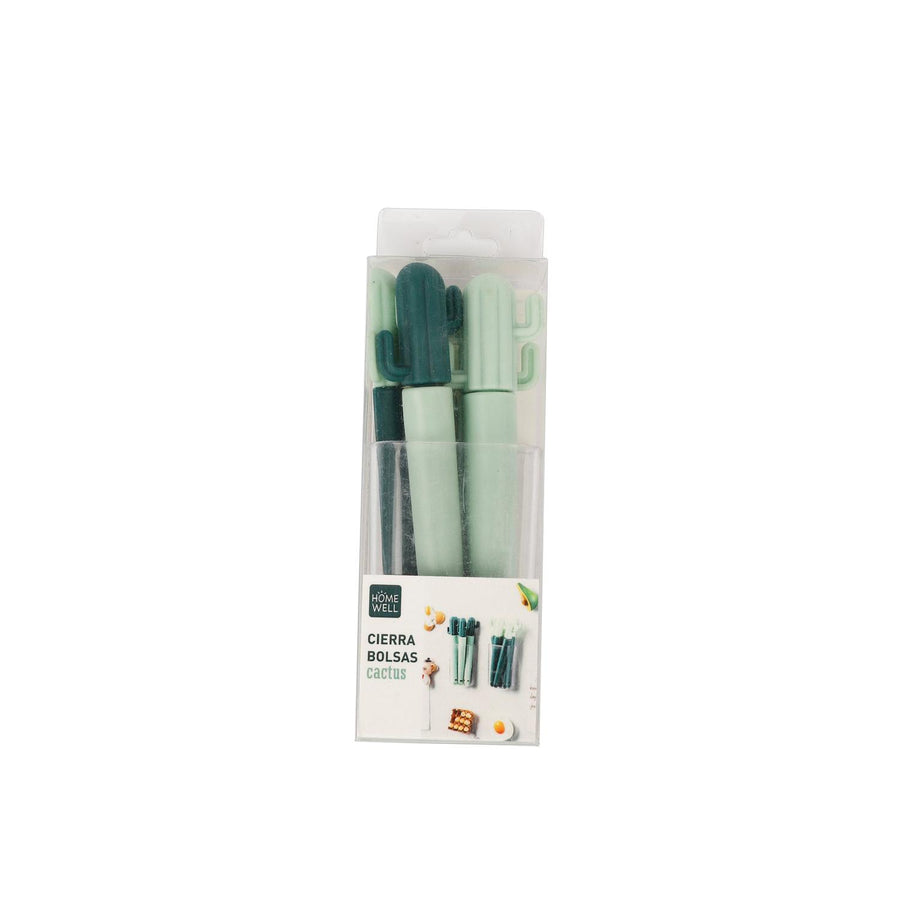 Cierra Bolsas Diseño Cactus (5u)