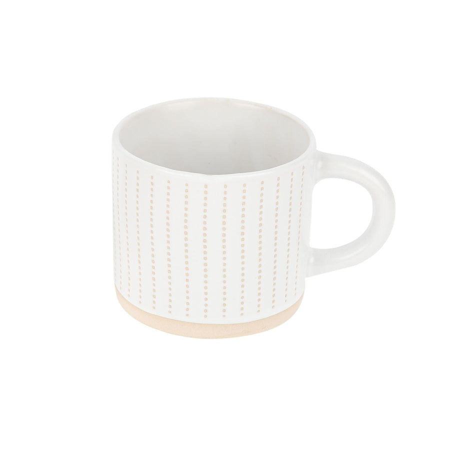 Tazón Loza Blanco Rayas Verticales 9.8cm 330ml