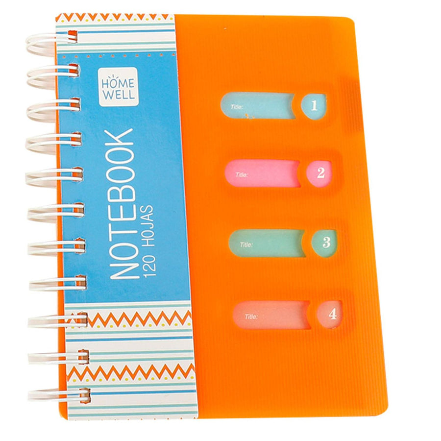 Libreta Amarillo 120 Hojas con 5 Separaciones 15x21cm