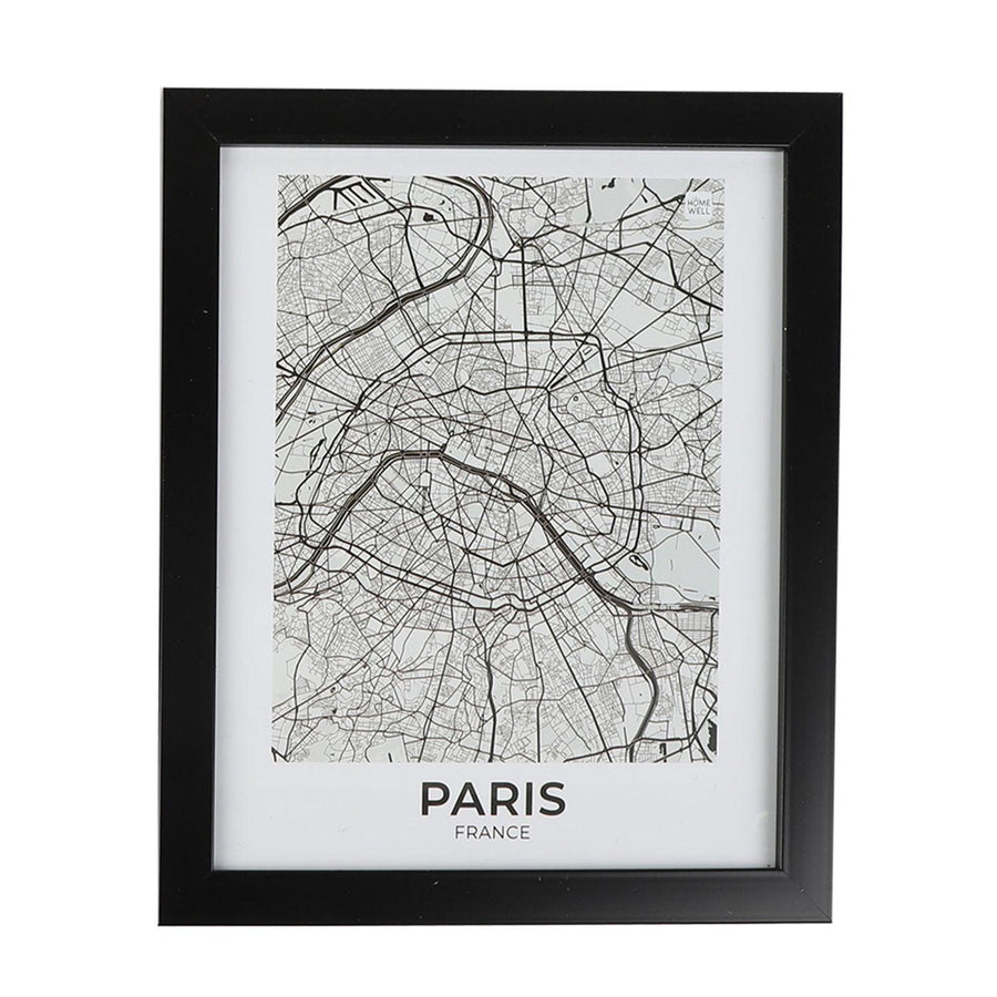 Marco Mapa de Paris Francia 28x23x2cm