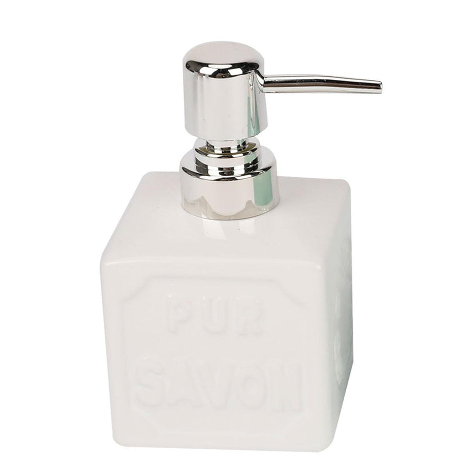 Dispensador Jabon Baño Ceramica Blanco 300ml