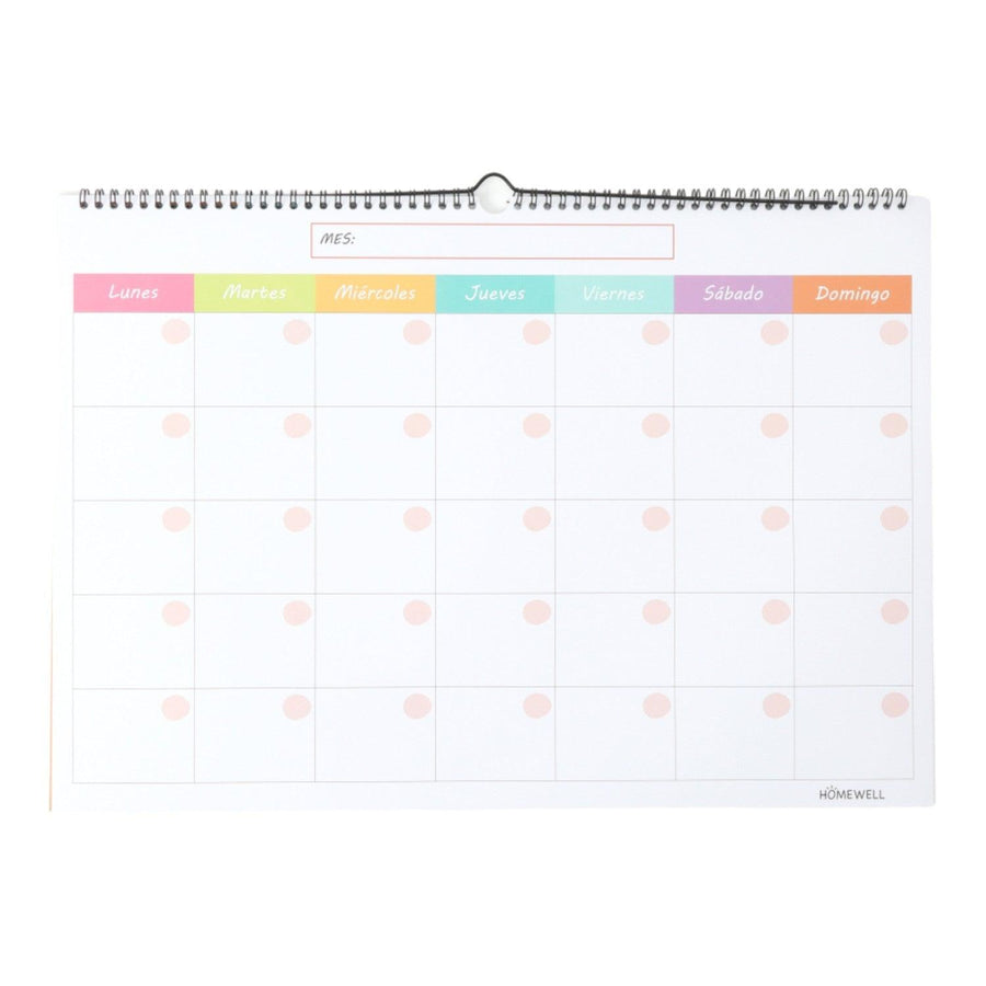 Calendario Espiral Color 50*35 cm 12 Hojas