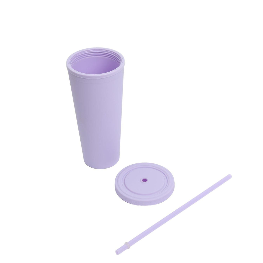 Vaso con bombilla Morado 650ml