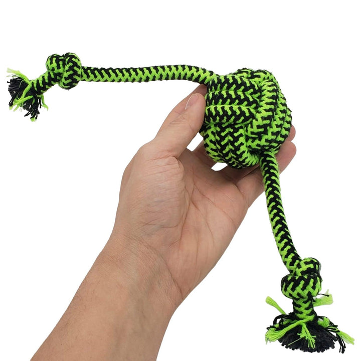 Pelota Cordel para Mascotas Verde 38cm