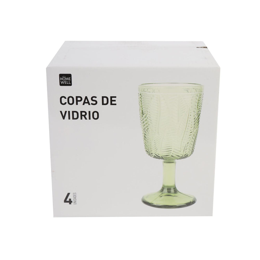 Set 4 Copas Vidrio Verde 330ml